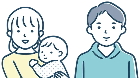 親子のイラスト