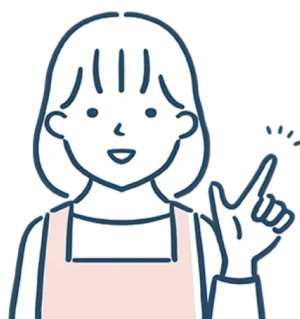 指を差す女性